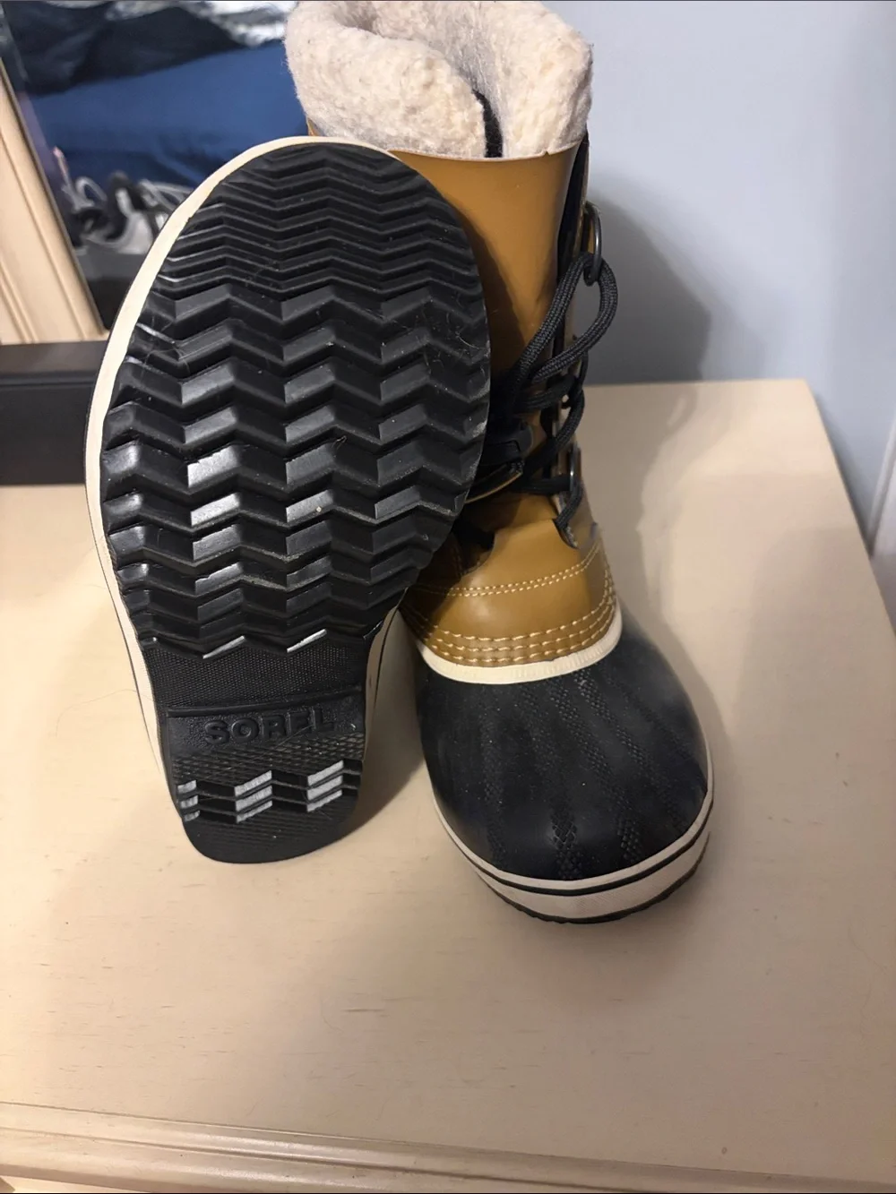 Sorel Kids Brown and Black Cozy Lined Rain & Snow Boots